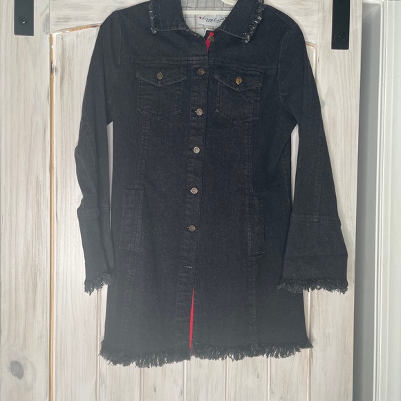 NWT $178 Dizzy Lizzy PARK SLOPE DENIM JACKET BLACK online for $179 Size small - Picture 2 of 6